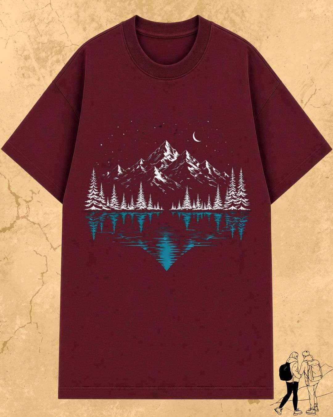 Mountain Reflection Cotton Tshirt Swiftsoul 