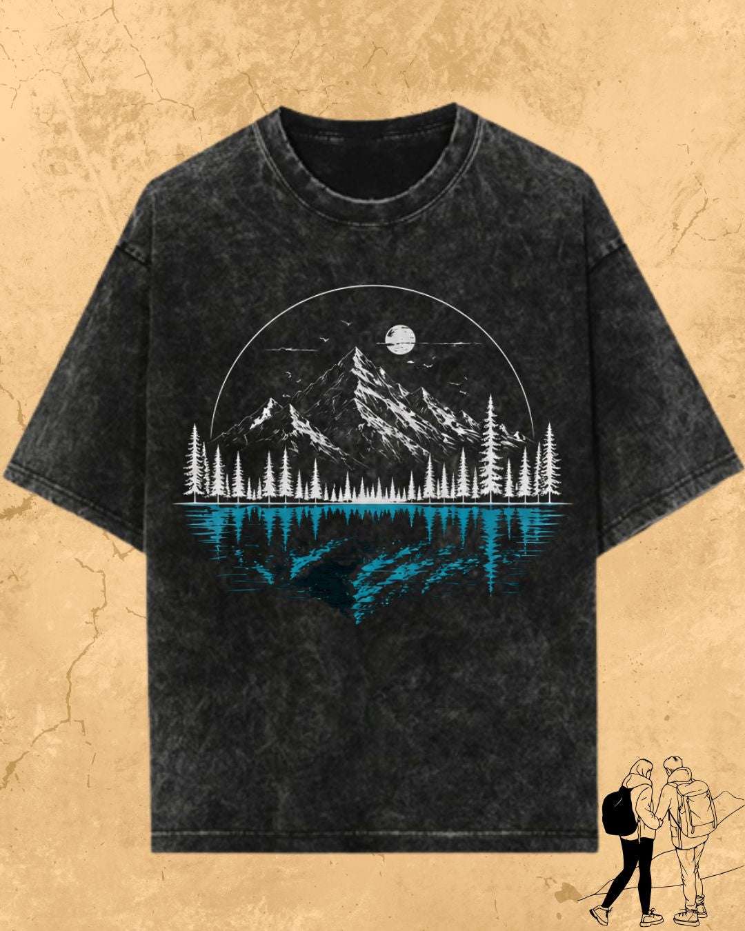 Mountain Reflection Cotton Tshirt Swiftsoul 