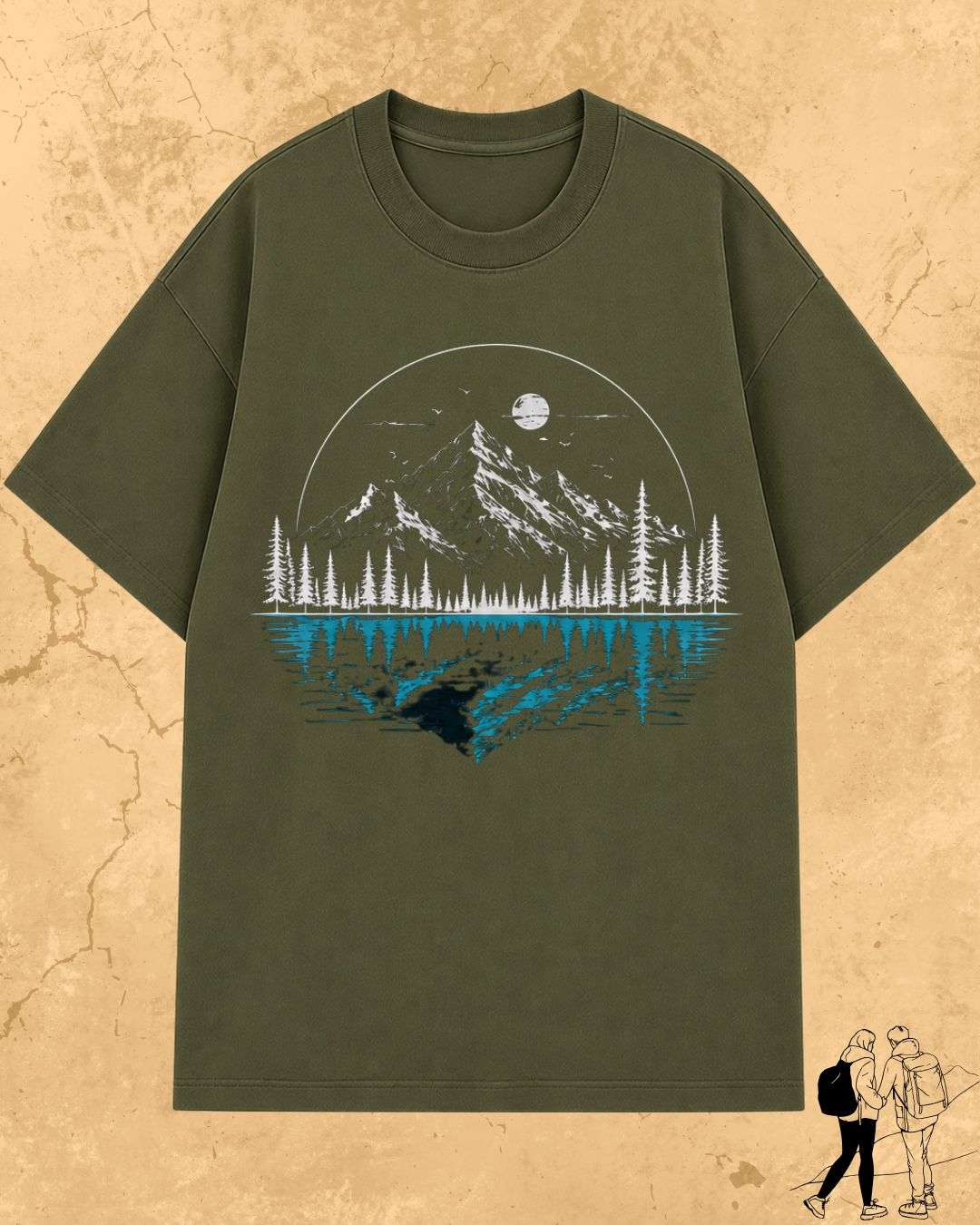 Mountain Reflection Cotton Tshirt Swiftsoul 