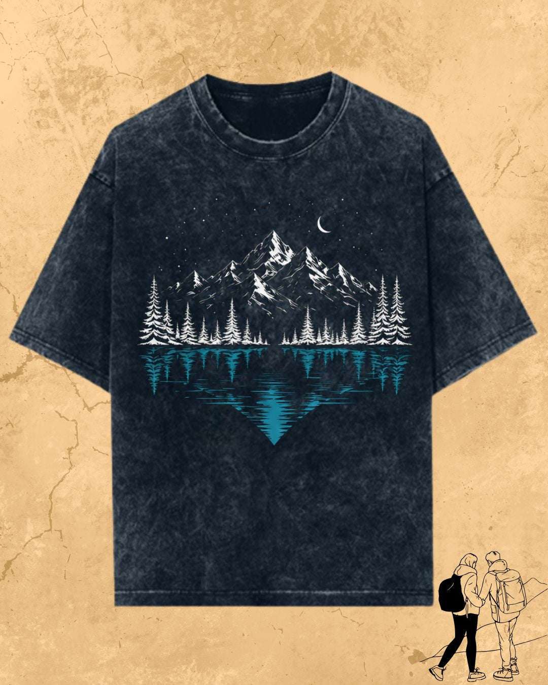 Mountain Reflection Cotton Tshirt Swiftsoul 