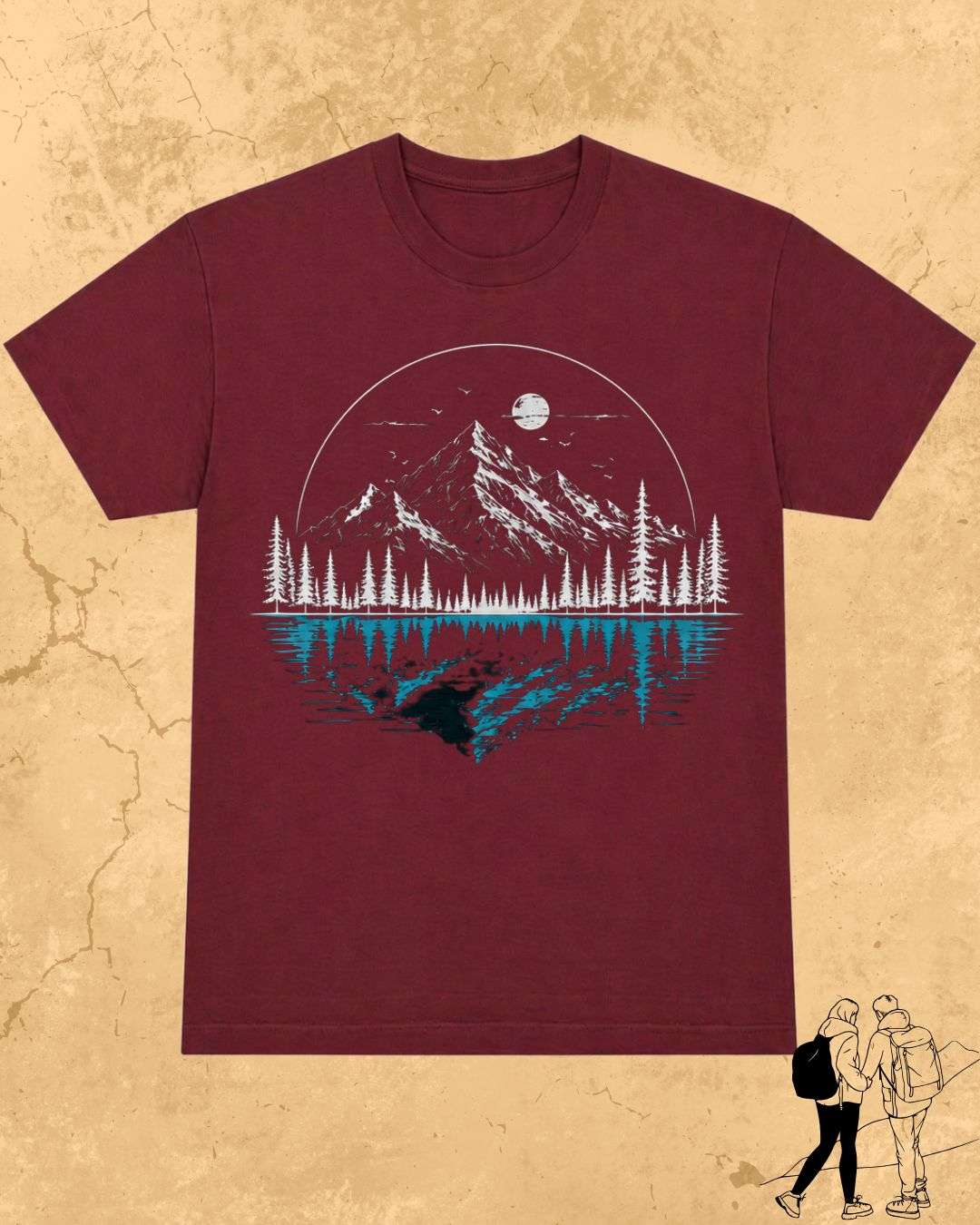 Mountain Reflection Cotton Tshirt Swiftsoul 
