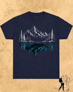 Mountain Reflection Cotton Tshirt Swiftsoul 