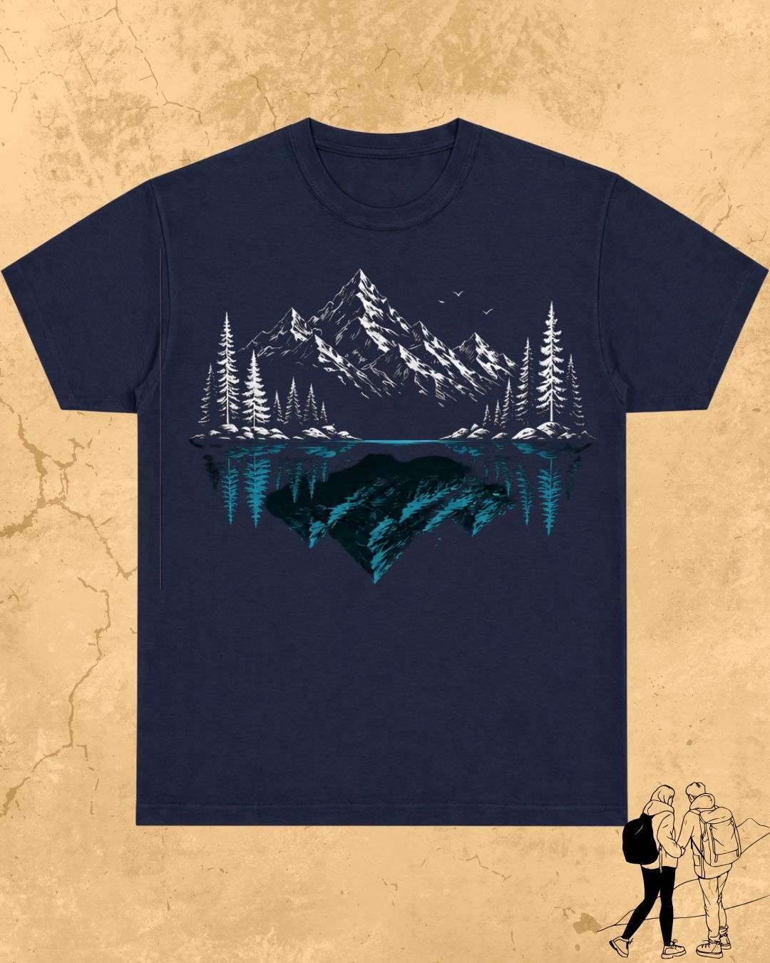 Mountain Reflection Cotton Tshirt Swiftsoul 