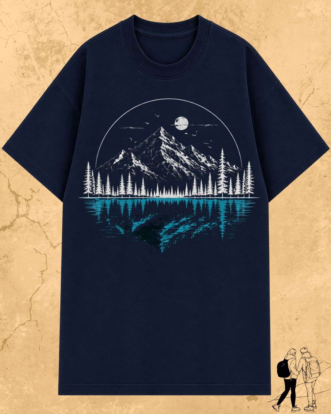 Mountain Reflection Cotton Tshirt Swiftsoul 