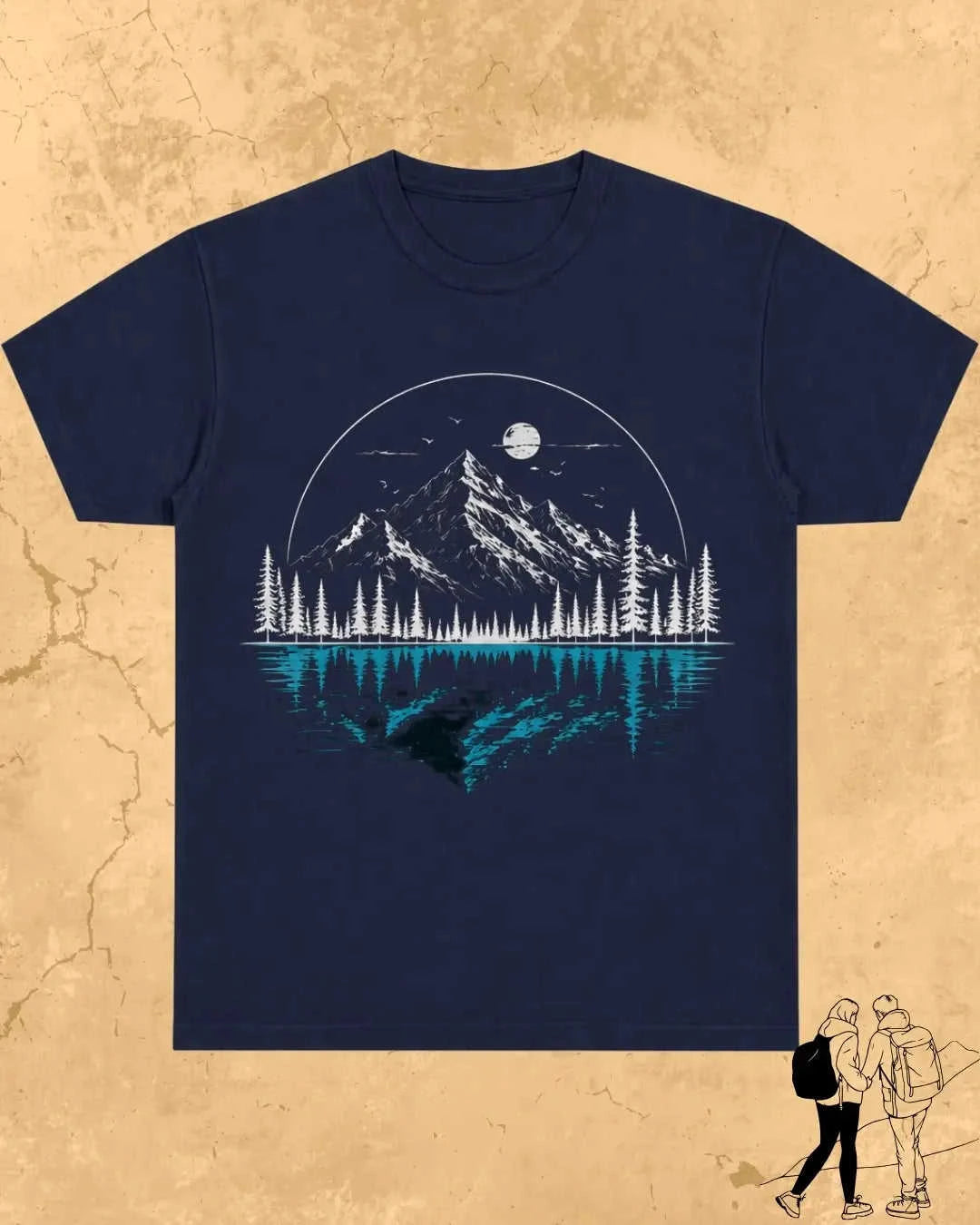 Mountain Reflection Cotton Tshirt Swiftsoul