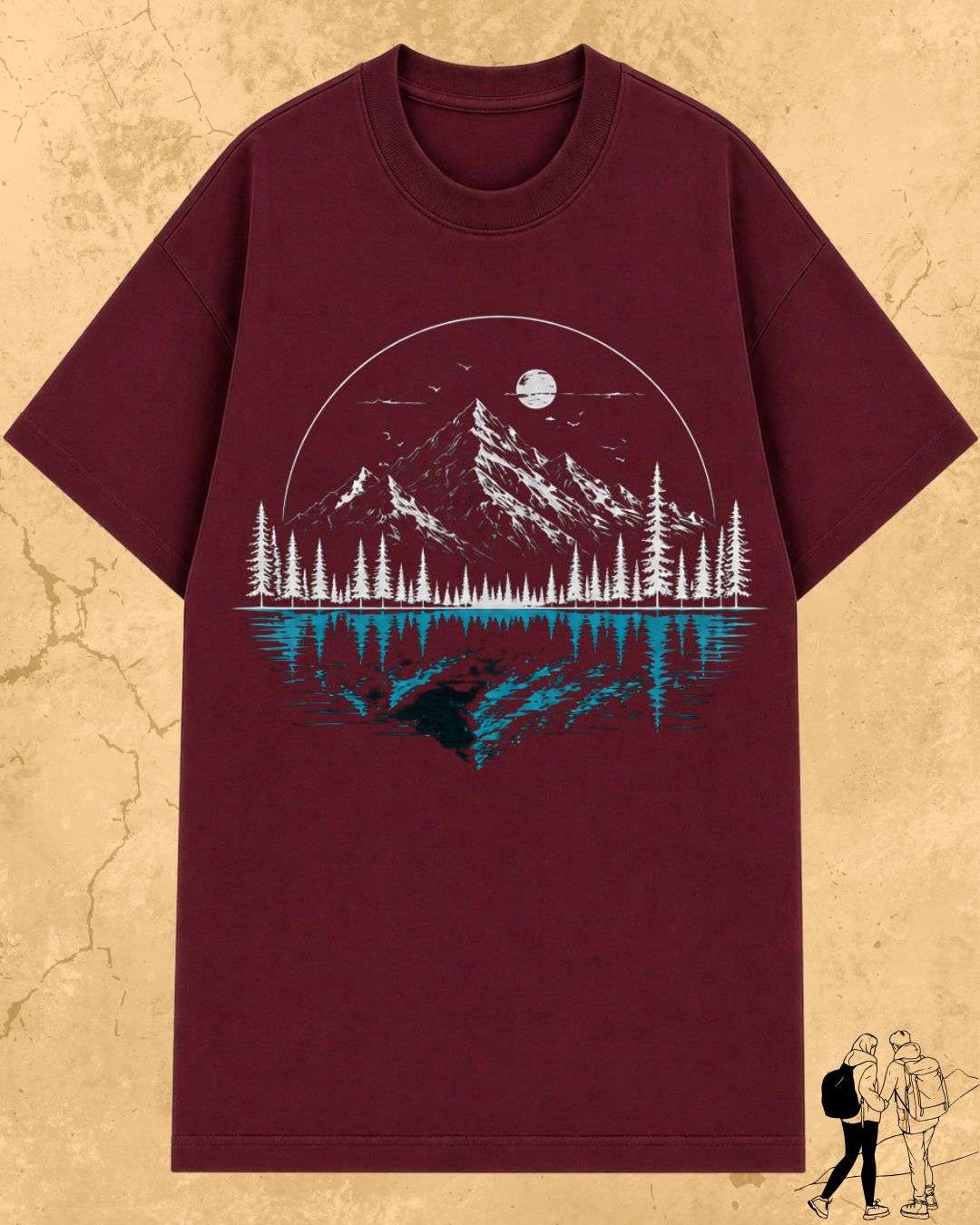 Mountain Reflection Cotton Tshirt Swiftsoul 