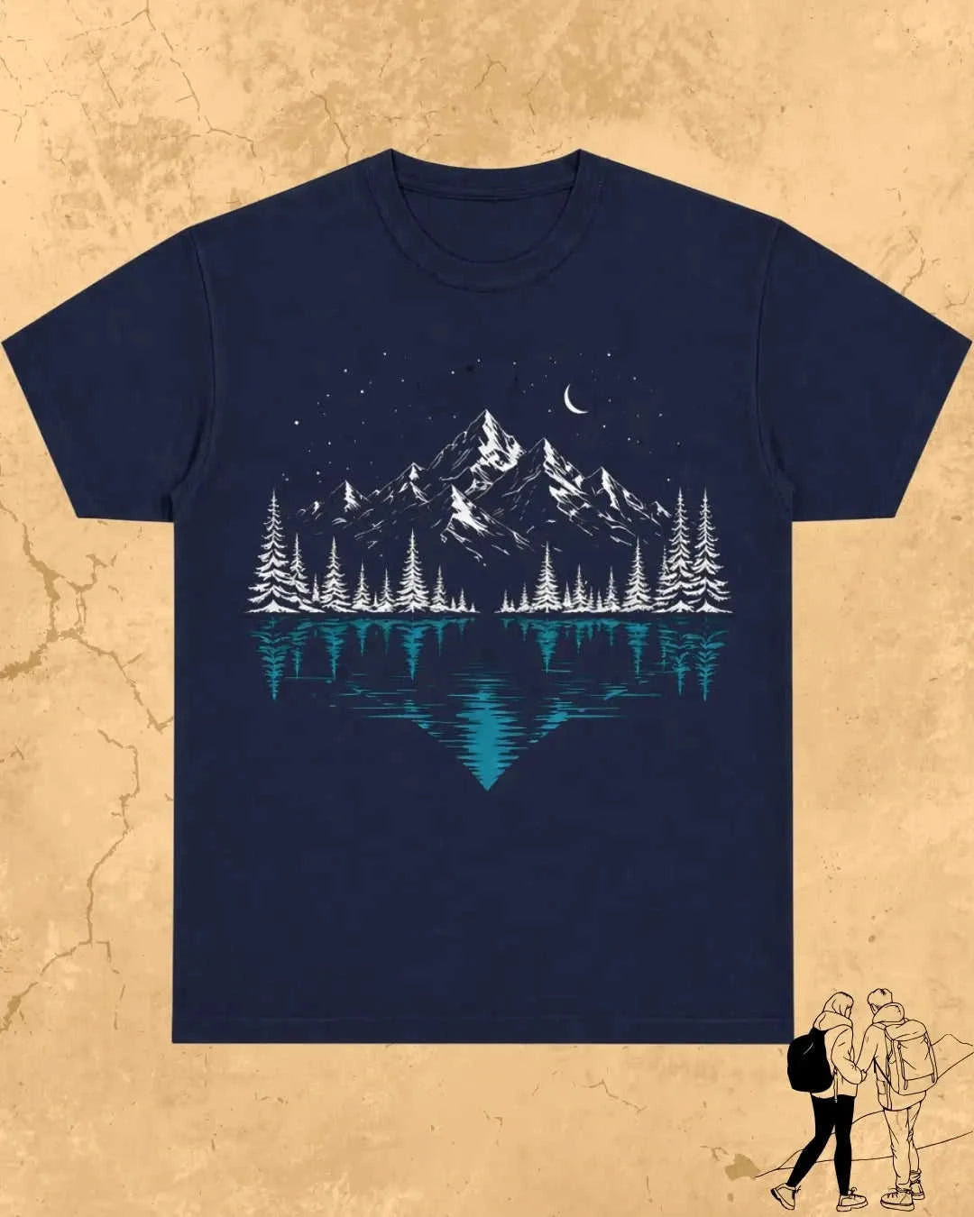 Mountain Reflection Cotton Tshirt Swiftsoul