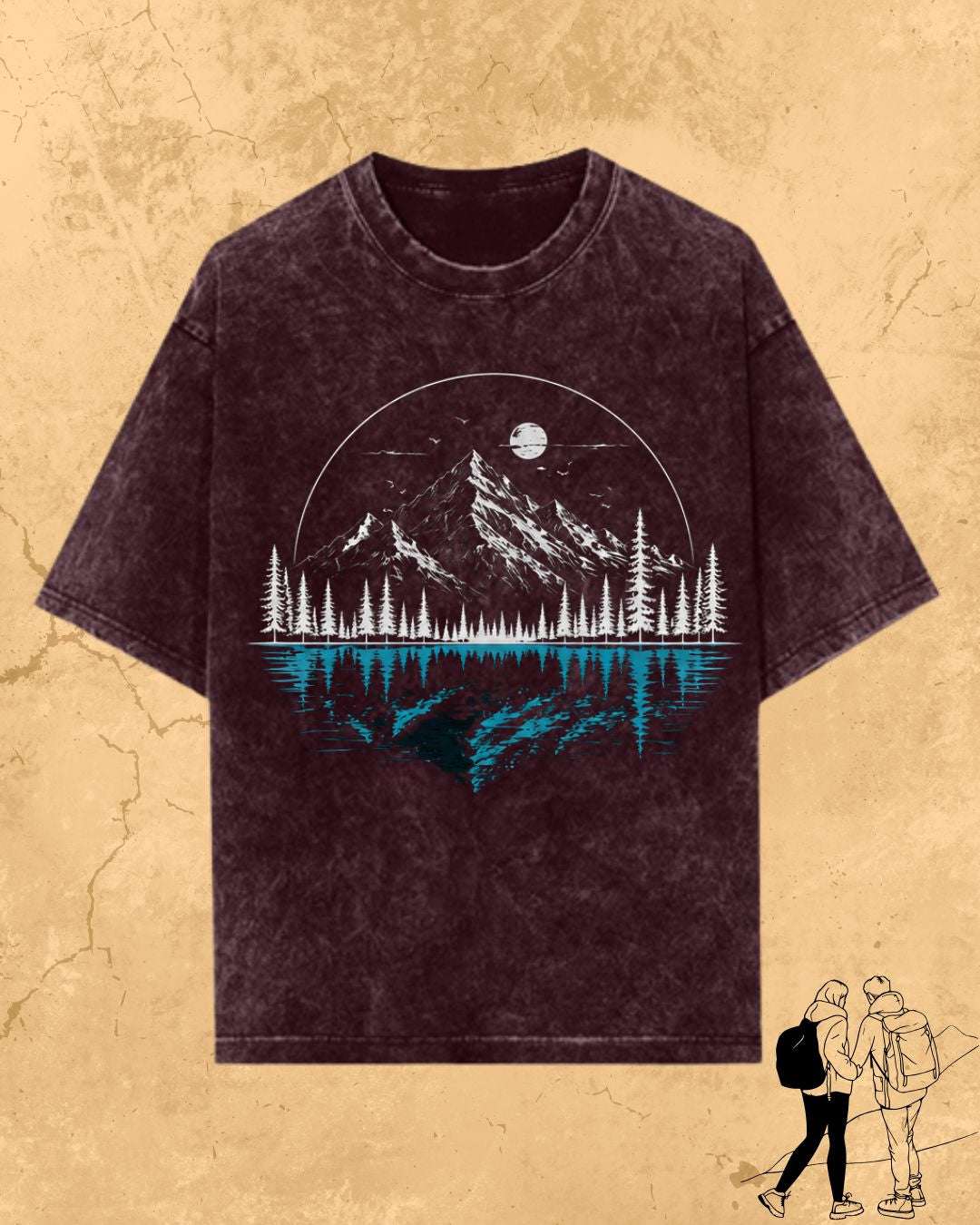 Mountain Reflection Cotton Tshirt Swiftsoul 