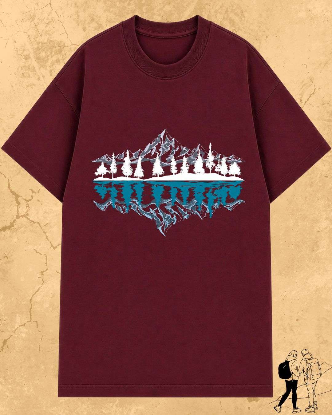 Mountain Reflection Cotton Tshirt Swiftsoul 
