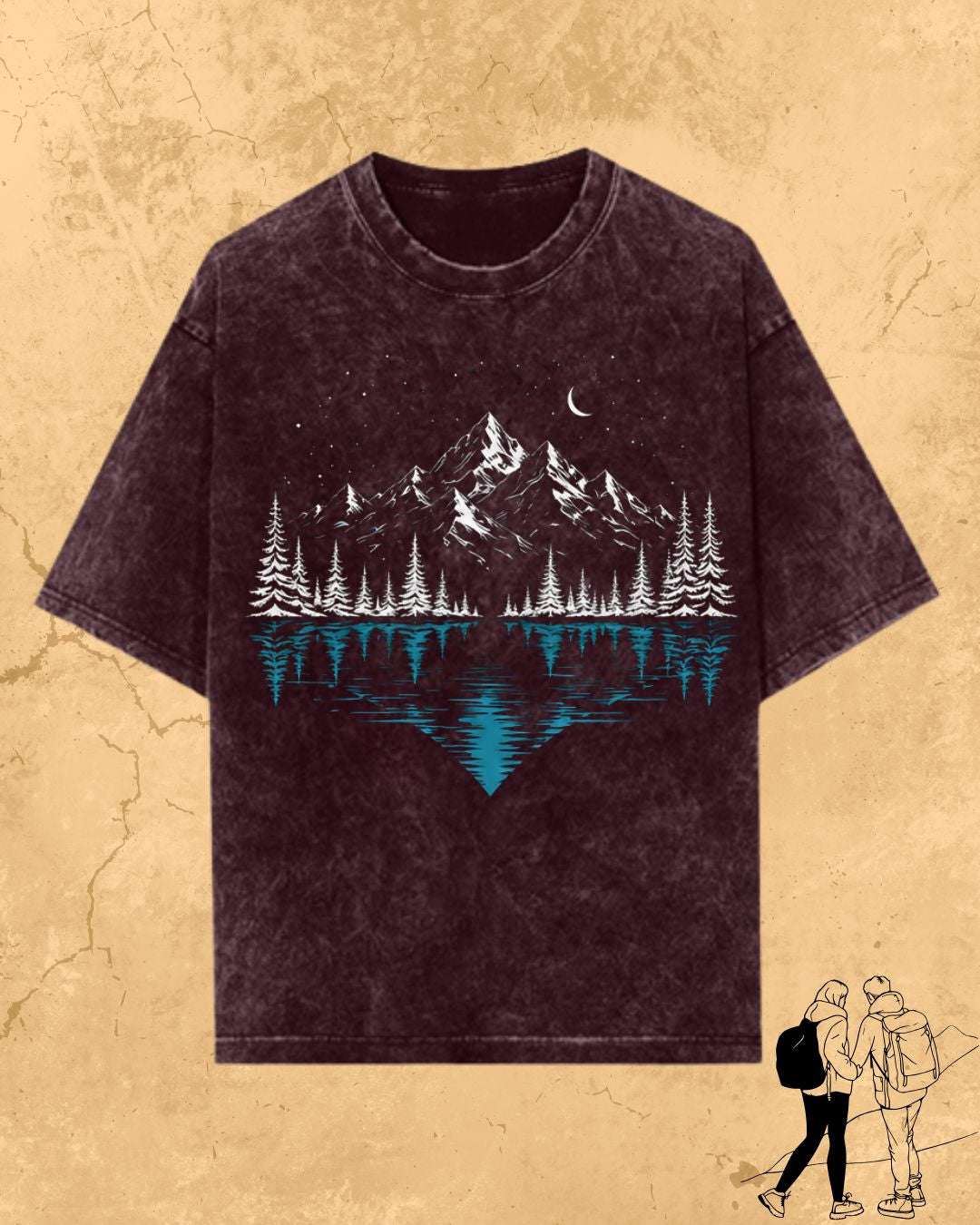 Mountain Reflection Cotton Tshirt Swiftsoul 