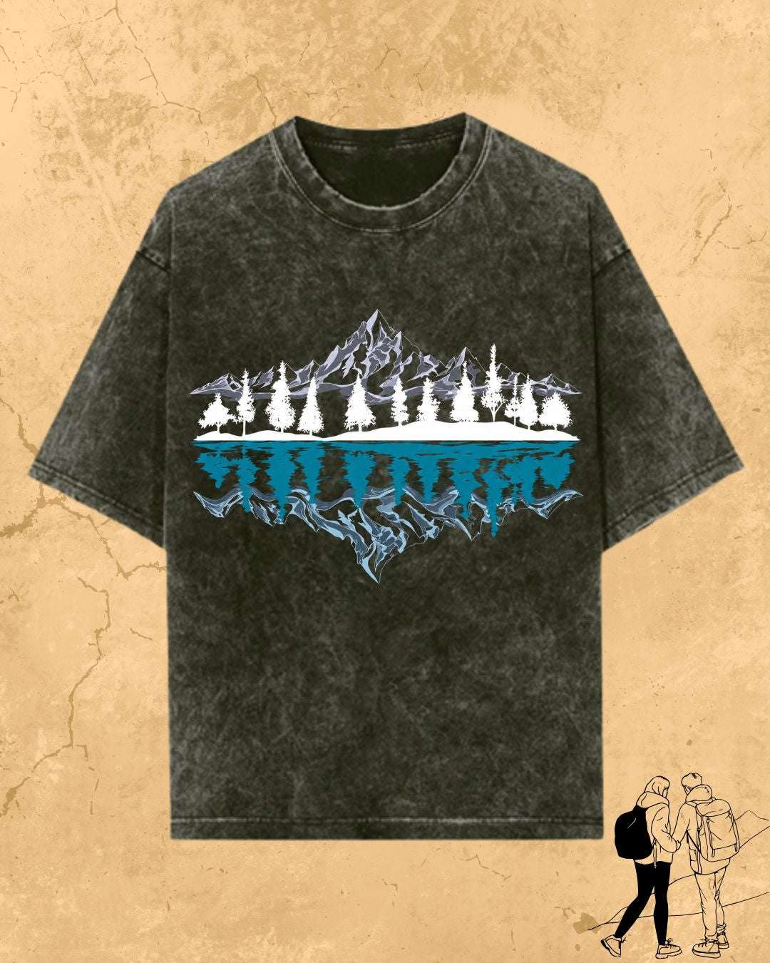 Mountain Reflection Cotton Tshirt Swiftsoul 
