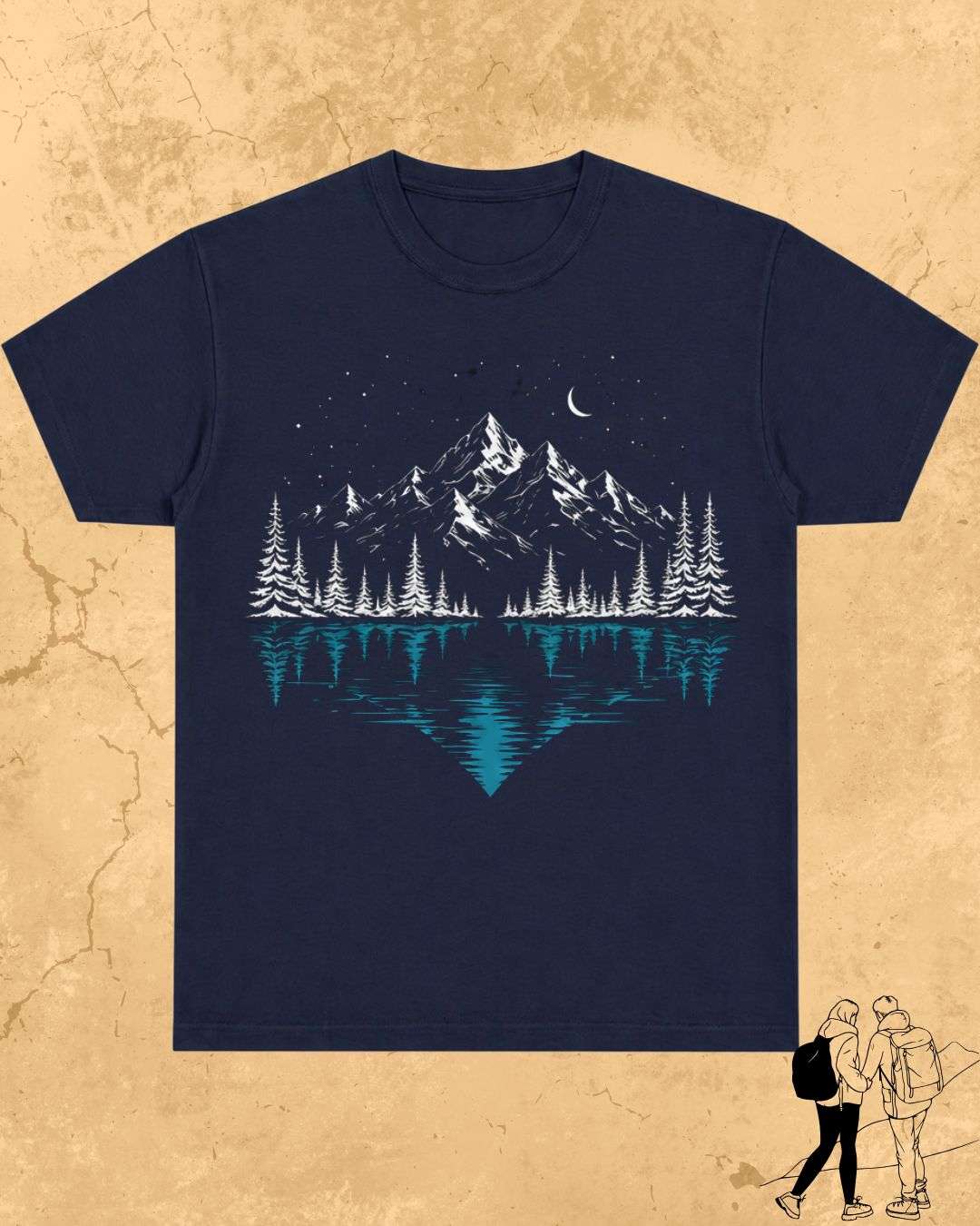 Mountain Reflection Cotton Tshirt Swiftsoul 