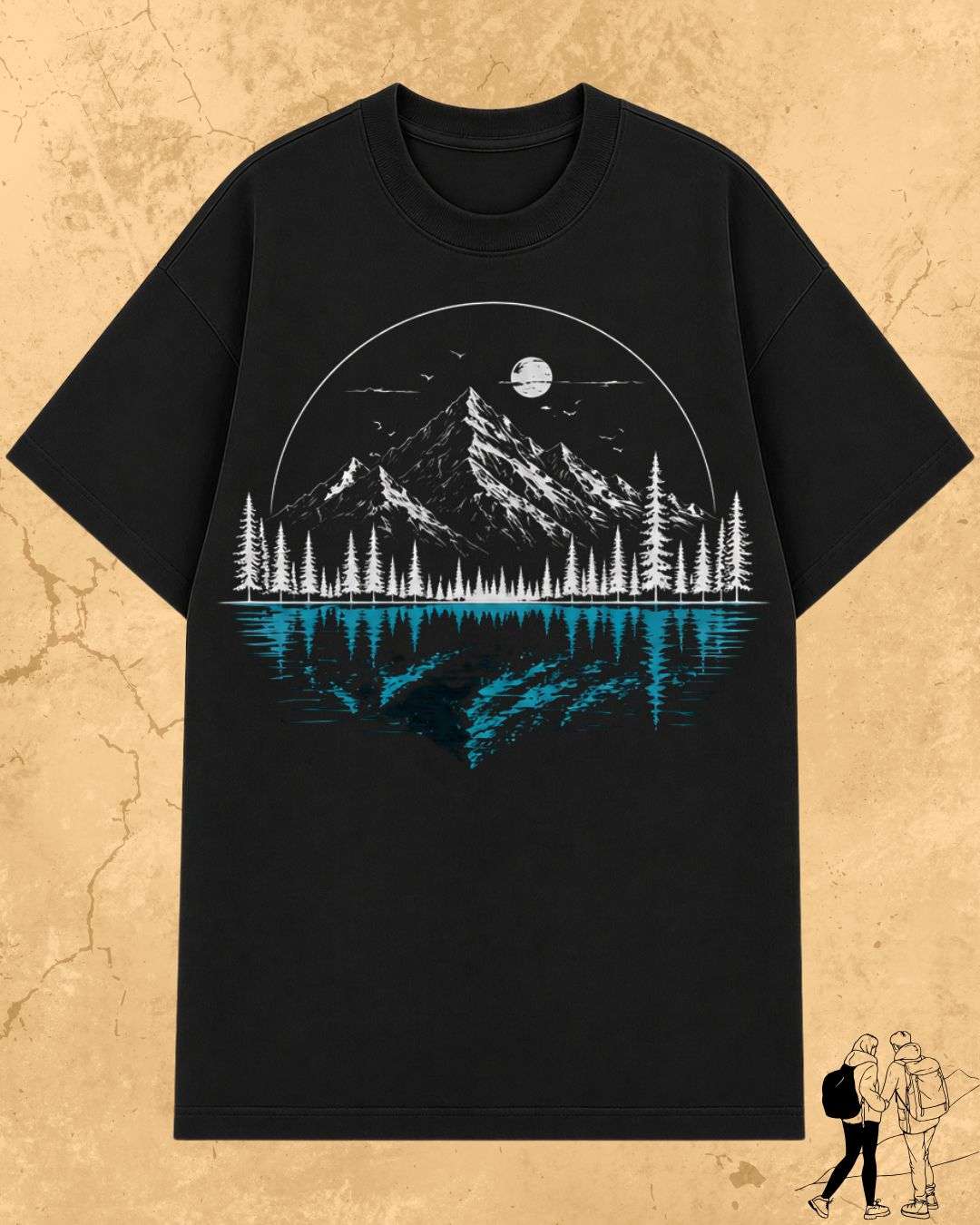 Mountain Reflection Cotton Tshirt Swiftsoul 