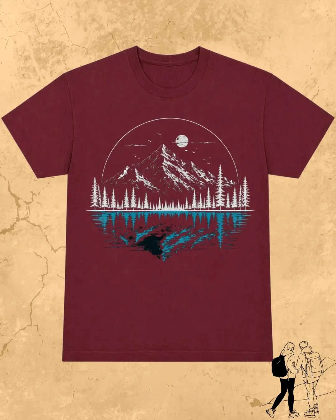 Mountain Reflection Cotton Tshirt Swiftsoul