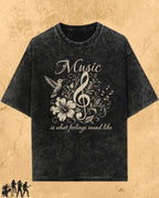 Music Is What Feelings Sound Like Cotton Tee Billien LLC 