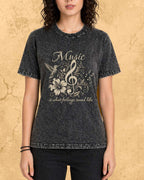 Music Is What Feelings Sound Like Cotton Tee Billien LLC 