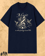 Music Is What Feelings Sound Like Cotton Tee Billien LLC 