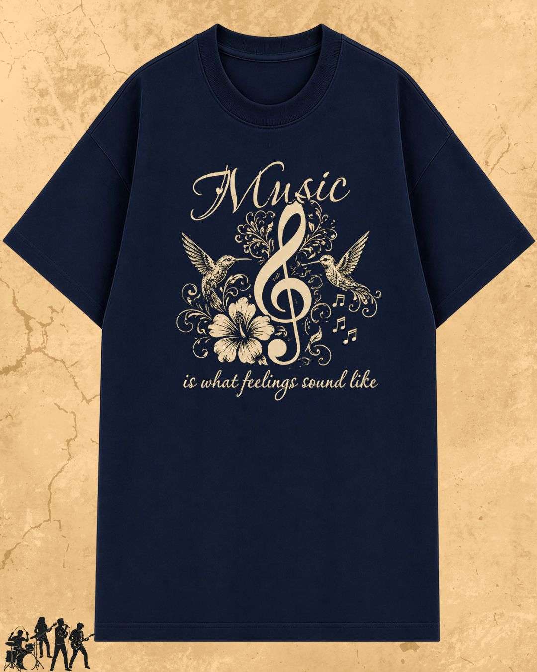Music Is What Feelings Sound Like Cotton Tee Billien LLC 