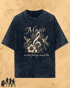 Music Is What Feelings Sound Like Cotton Tee