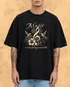 Music Is What Feelings Sound Like Cotton Tee Billien LLC 
