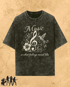 Music Is What Feelings Sound Like Cotton Tee Billien LLC 