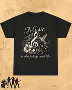 Music Is What Feelings Sound Like Cotton Tee Billien LLC 