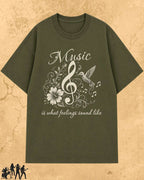 Music Is What Feelings Sound Like Cotton Tee Billien LLC 