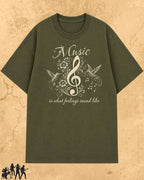 Music Is What Feelings Sound Like Cotton Tee Billien LLC 