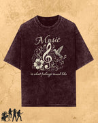 Music Is What Feelings Sound Like Cotton Tee Billien LLC 