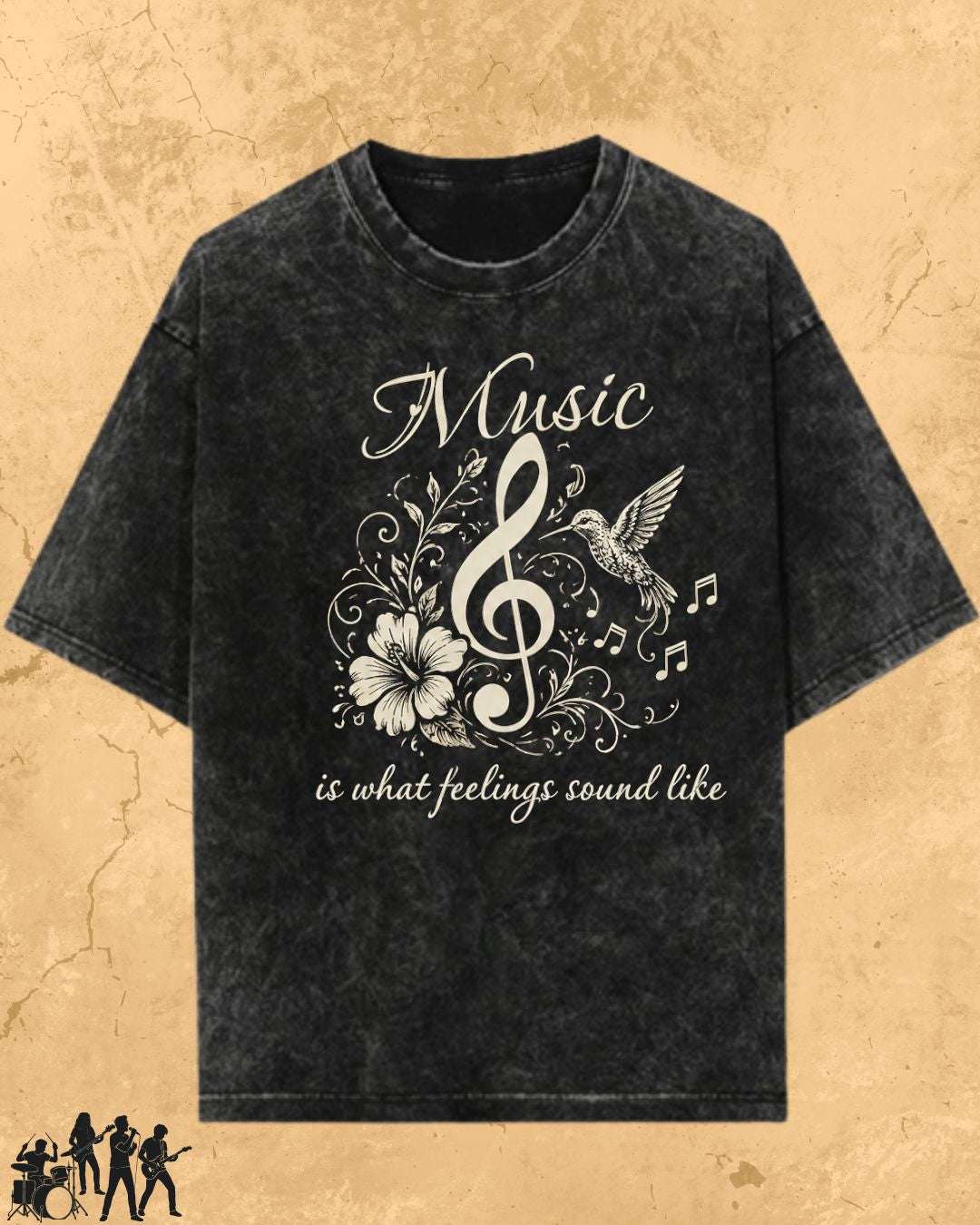Music Is What Feelings Sound Like Cotton Tee Billien LLC 
