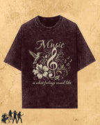 Music Is What Feelings Sound Like Cotton Tee Billien LLC 