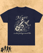 Music Is What Feelings Sound Like Cotton Tee Billien LLC 