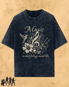 Music Is What Feelings Sound Like Cotton Tee Billien LLC 
