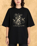 Music Is What Feelings Sound Like Cotton Tee Billien LLC 
