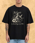 Music Is What Feelings Sound Like Cotton Tee Billien LLC 