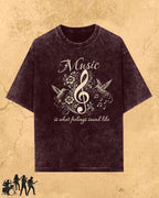 Music Is What Feelings Sound Like Cotton Tee Billien LLC 
