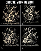 Music Is What Feelings Sound Like Cotton Tee