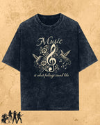 Music Is What Feelings Sound Like Cotton Tee Billien LLC 