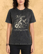 Music Is What Feelings Sound Like Cotton Tee Billien LLC 