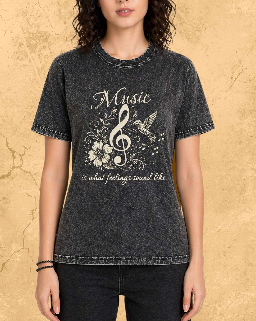 Music Is What Feelings Sound Like Cotton Tee Billien LLC 