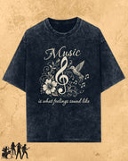 Music Is What Feelings Sound Like Cotton Tee Billien LLC 