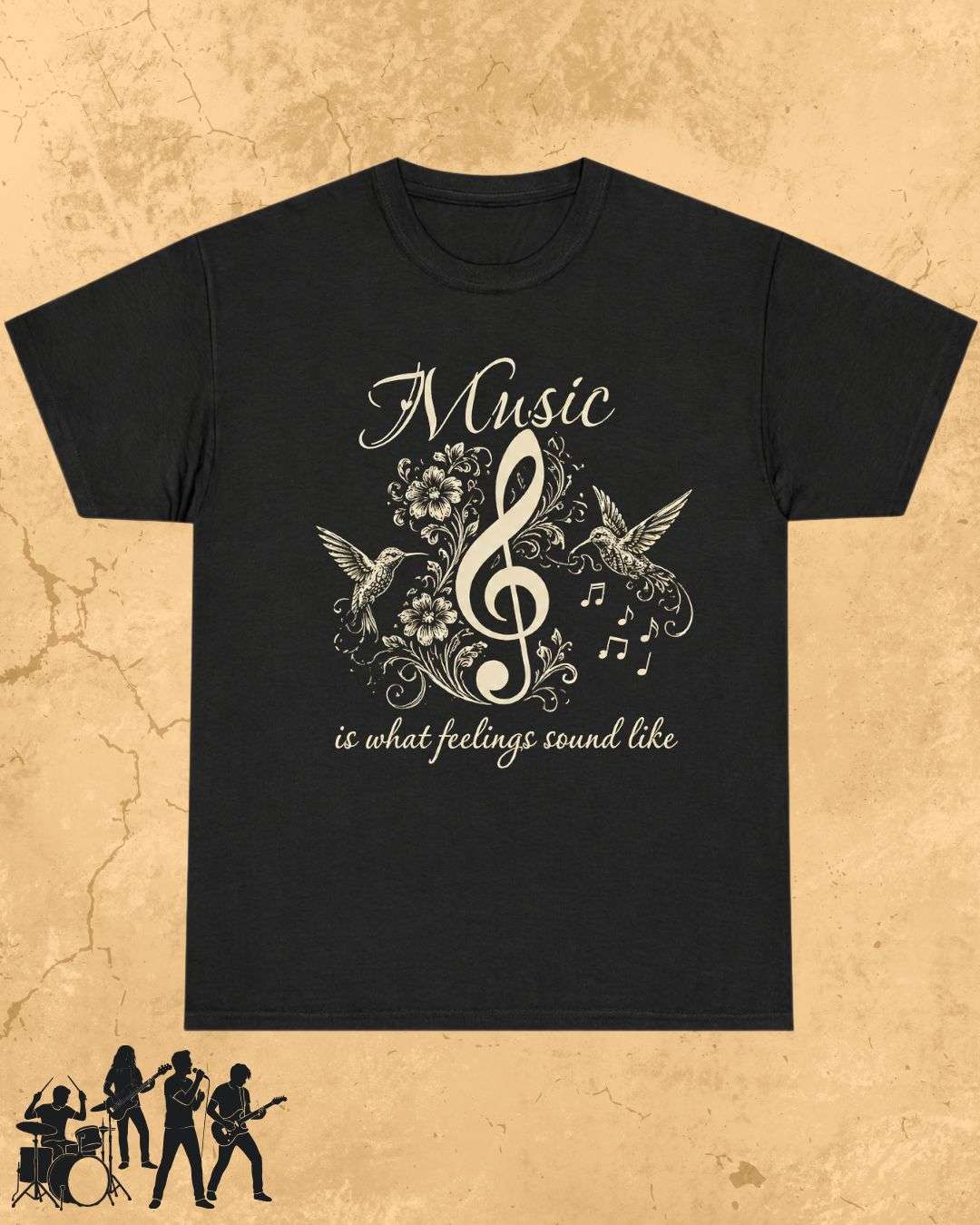 Music Is What Feelings Sound Like Cotton Tee Billien LLC 