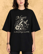 Music Is What Feelings Sound Like Cotton Tee Billien LLC 