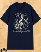 Music Is What Feelings Sound Like Cotton Tee Billien LLC 