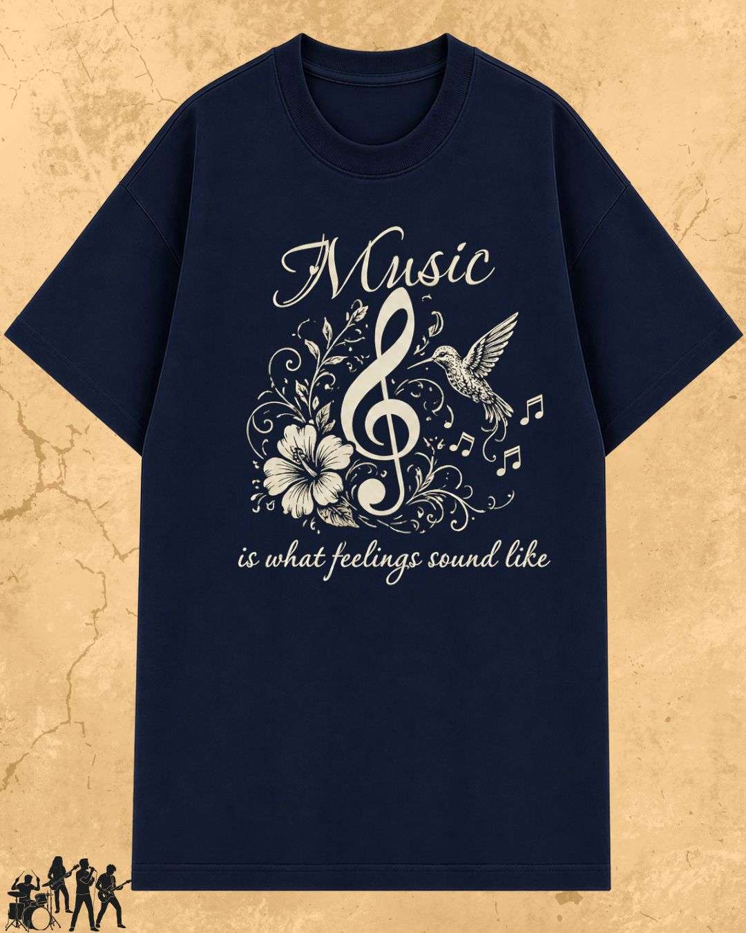 Music Is What Feelings Sound Like Cotton Tee Billien LLC 