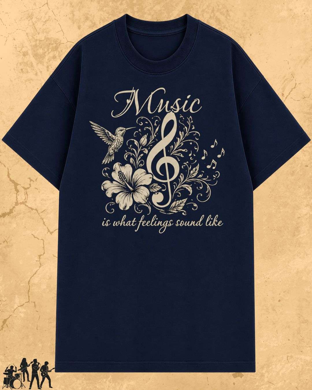 Music Is What Feelings Sound Like Cotton Tee Billien LLC 