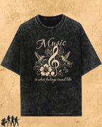 Music Is What Feelings Sound Like Cotton Tee