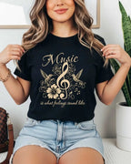 Music Is What Feelings Sound Like Cotton Tshirt Swiftsoul