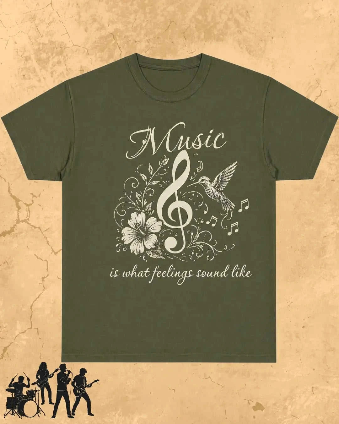 Music Is What Feelings Sound Like Cotton Tshirt Swiftsoul