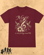 Music Is What Feelings Sound Like Cotton Tshirt Swiftsoul
